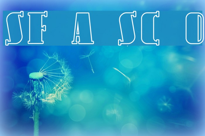 SF Avondale SC Outline Font examples