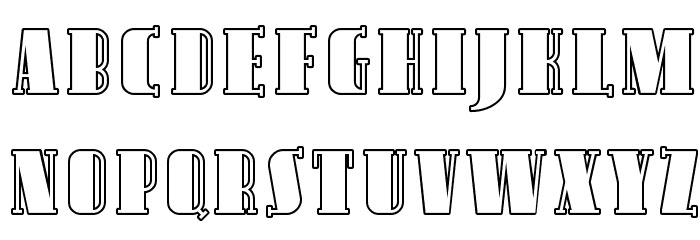 SF Avondale SC Outline Font LOWERCASE