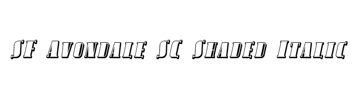 SF Avondale SC Shaded Italic  font caratteri gratis