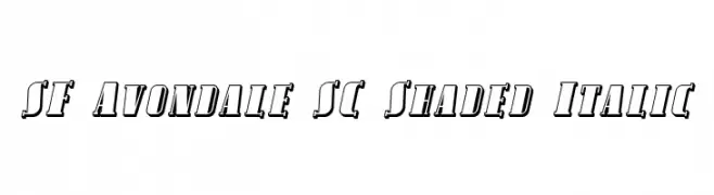 SF Avondale SC Shaded Italic  Fuentes Gratis Descargar