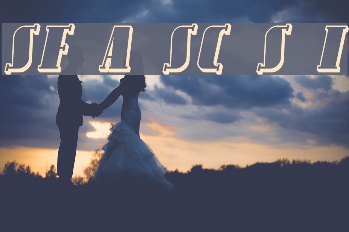 SF Avondale SC Shaded Italic Font examples