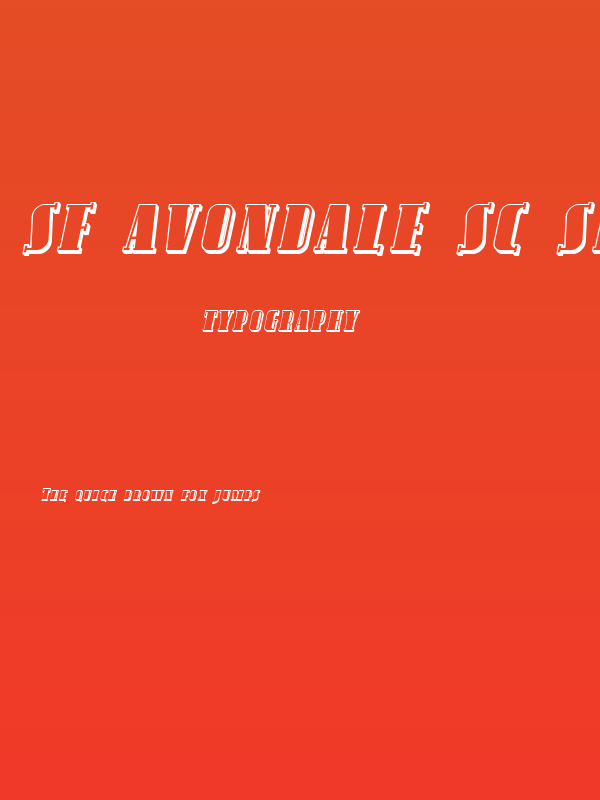 SF Avondale SC Shaded Italic Poster