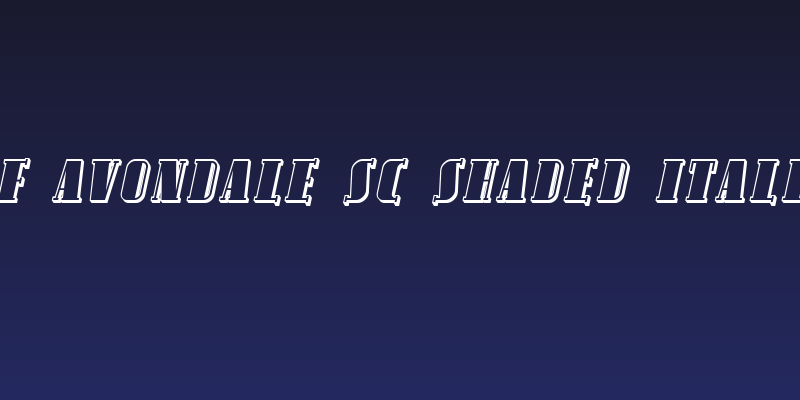 SF Avondale SC Shaded Italic Social Header