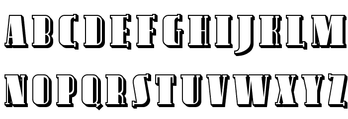 SF Avondale SC Shaded Font LOWERCASE