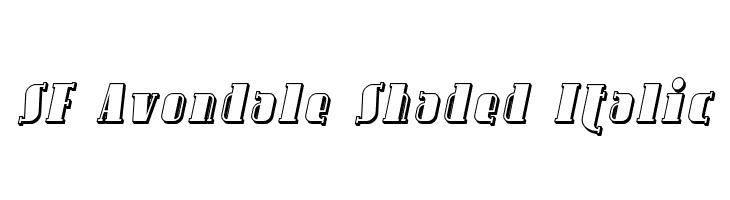 SF Avondale Shaded Italic  font caratteri gratis