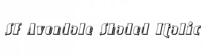 SF Avondale Shaded Italic  Fuentes Gratis Descargar