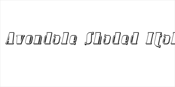 SF Avondale Shaded Italic Logo