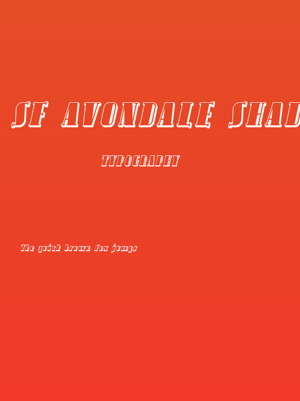 SF Avondale Shaded Italic Poster