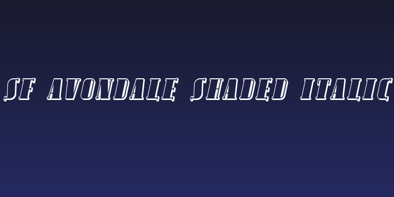SF Avondale Shaded Italic Social Header