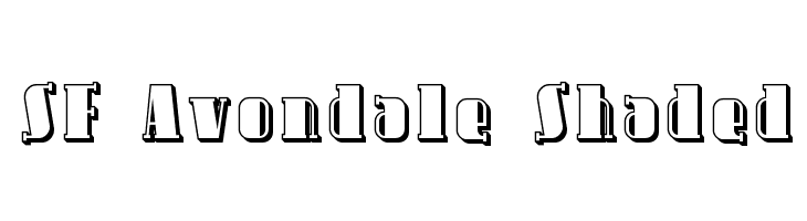 SF Avondale Shaded  Free Fonts Download
