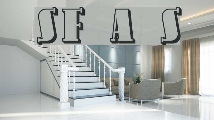 SF Avondale Shaded Font examples