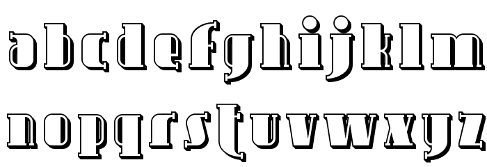SF Avondale Shaded Font LOWERCASE