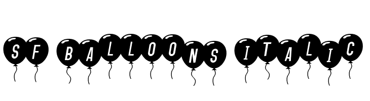 SF Balloons Italic Font