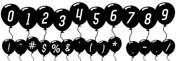 SF Balloons Italic Font OTHER CHARS
