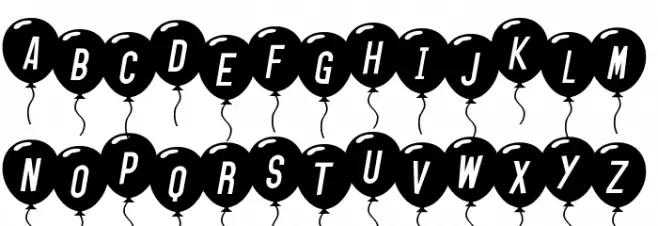 SF Balloons Italic 字体 大写