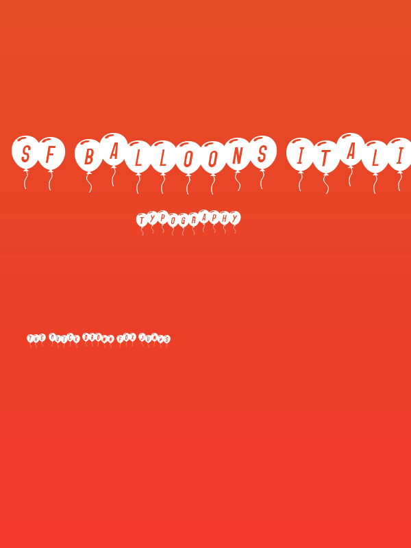 SF Balloons Italic Poster
