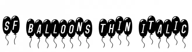 SF Balloons Thin Italic  免费字体下载