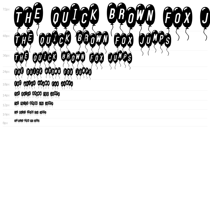 SF Balloons Thin Italic Waterfall