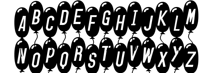 SF Balloons Thin Italic Font LOWERCASE