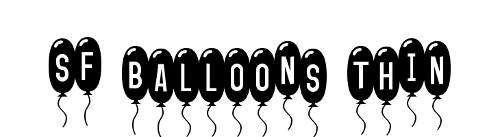SF Balloons Thin Font