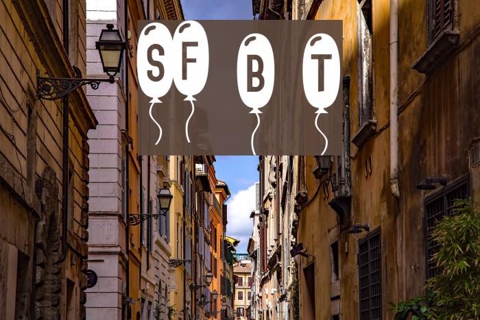 SF Balloons Thin Font examples