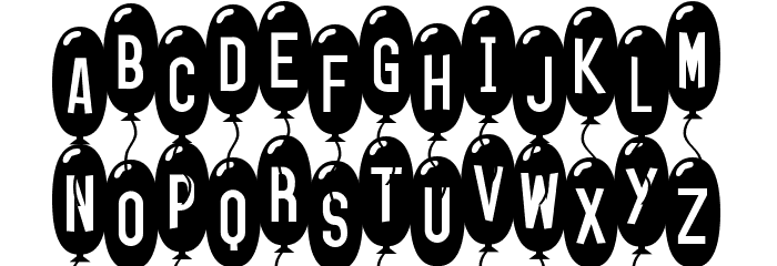 SF Balloons Thin Font LOWERCASE