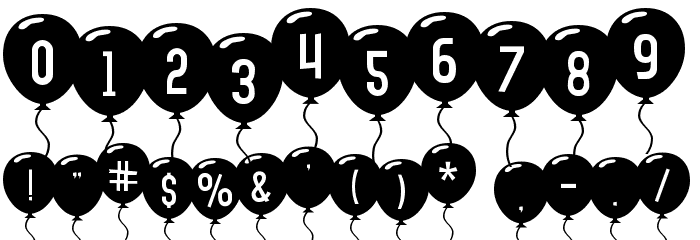 SF Balloons Font OTHER CHARS