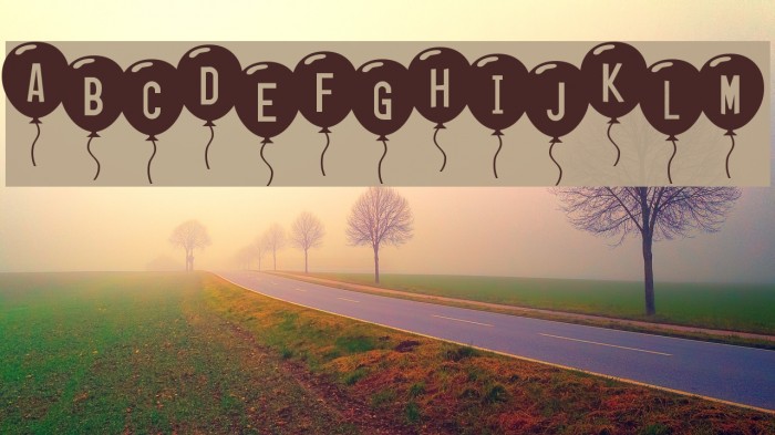 SF Balloons Font examples