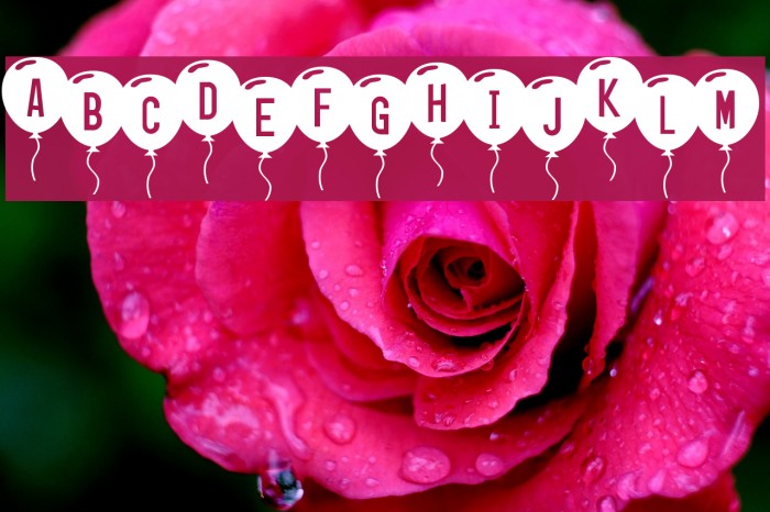 SF Balloons Font examples