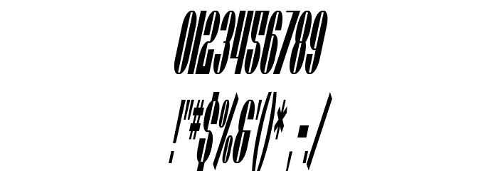 SF Baroquesque Condensed Oblique Font OTHER CHARS