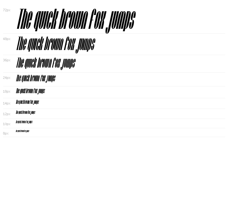 SF Baroquesque Condensed Oblique Waterfall