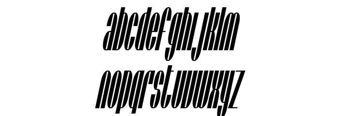 SF Baroquesque Condensed Oblique Font LOWERCASE