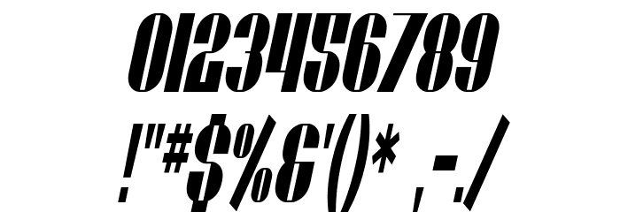 SF Baroquesque Extended Oblique Font OTHER CHARS