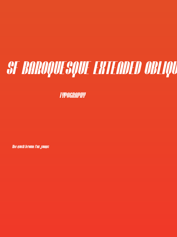 SF Baroquesque Extended Oblique Poster