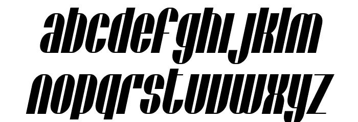 SF Baroquesque Extended Oblique Font LOWERCASE