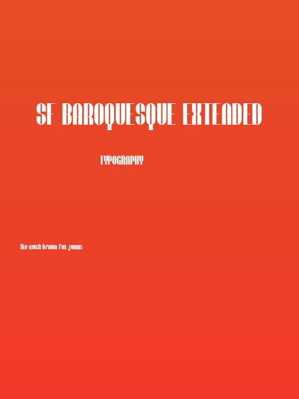 SF Baroquesque Extended Poster