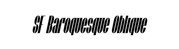SF Baroquesque Oblique Font