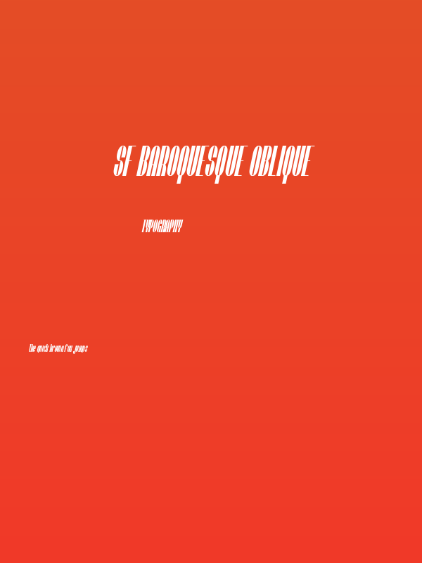 SF Baroquesque Oblique Poster