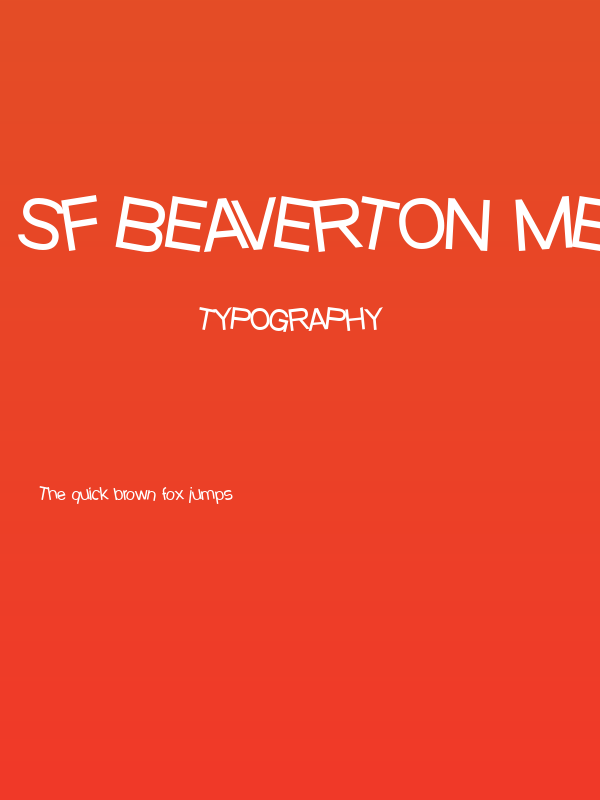 SF Beaverton Medium Poster