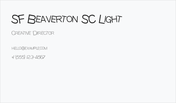 SF Beaverton SC Light Business Card