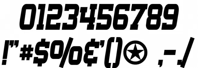 SF Big Whiskey Condensed Bold Font OTHER CHARS