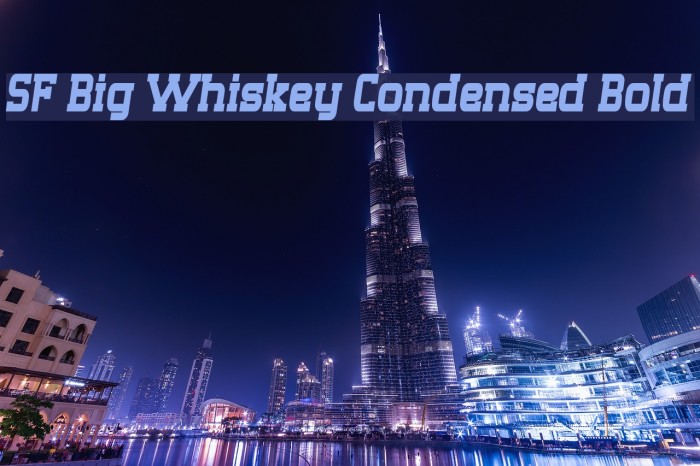 SF Big Whiskey Condensed Bold Font examples