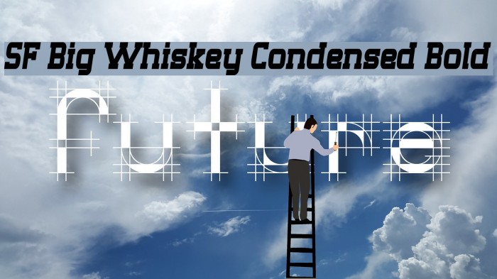 SF Big Whiskey Condensed Bold Font examples