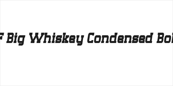 SF Big Whiskey Condensed Bold Logo