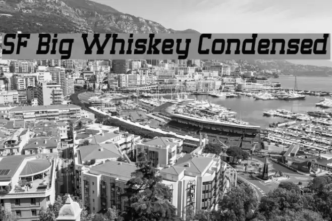 SF Big Whiskey Condensed Font examples