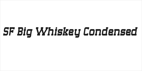 SF Big Whiskey Condensed Logo
