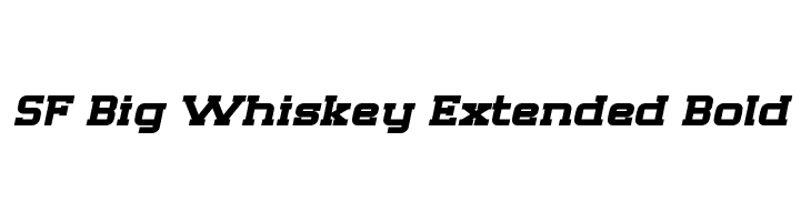 SF Big Whiskey Extended Bold Font