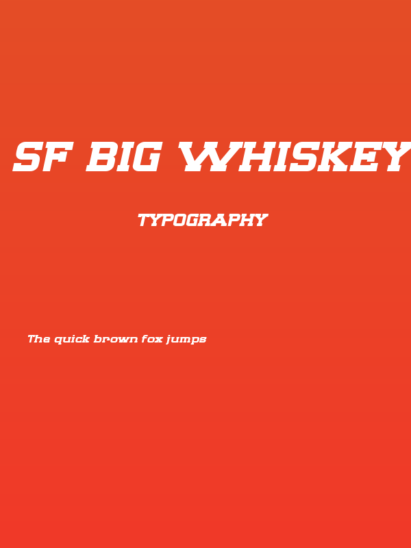 SF Big Whiskey Extended Bold Poster