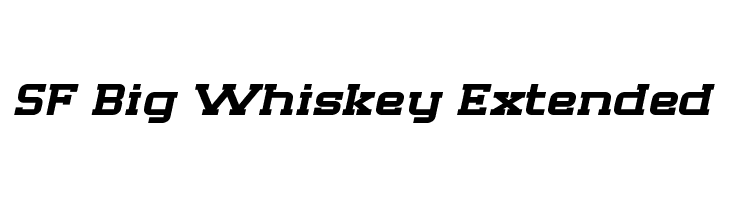 SF Big Whiskey Extended Font