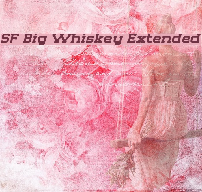 SF Big Whiskey Extended Font examples